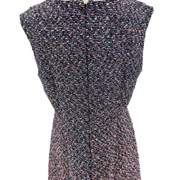 J. Crew A-line Dress in Confetti Tweed Navy Blue Pink Size 12 - Picture 9 of 15